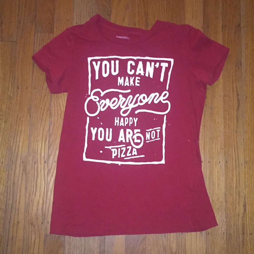 red and white t shirt